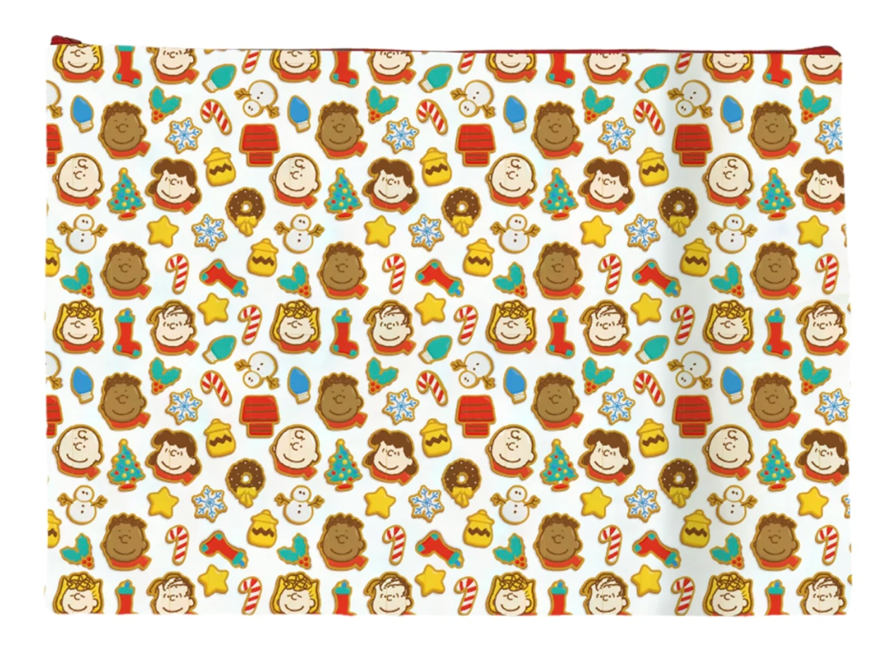 officially needlepoint PEANUTS Gingerbread Cookie Medium Woven Project Bag