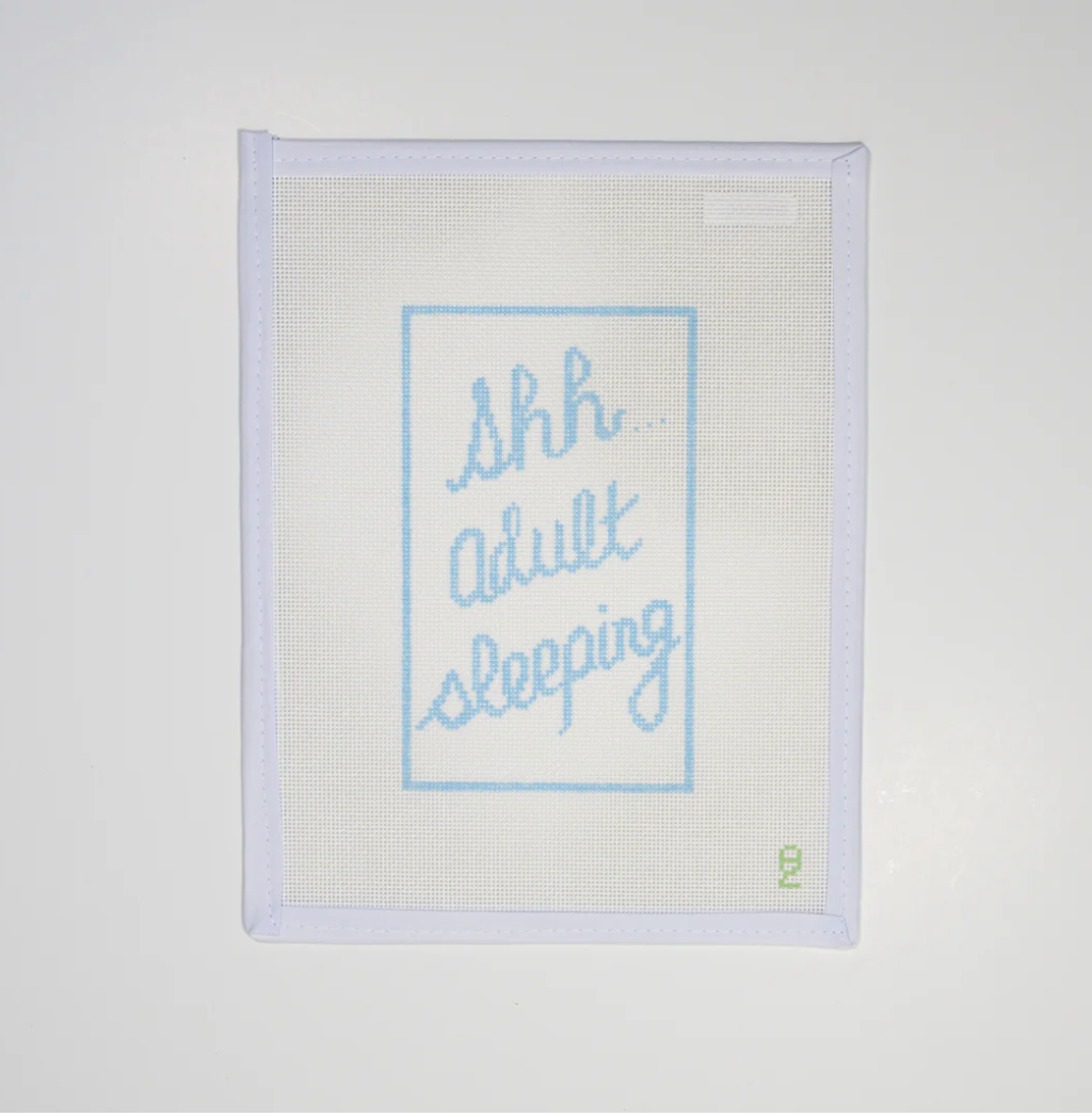 oz needle and thread Shh Adult Sleeping needlepoint canvas
