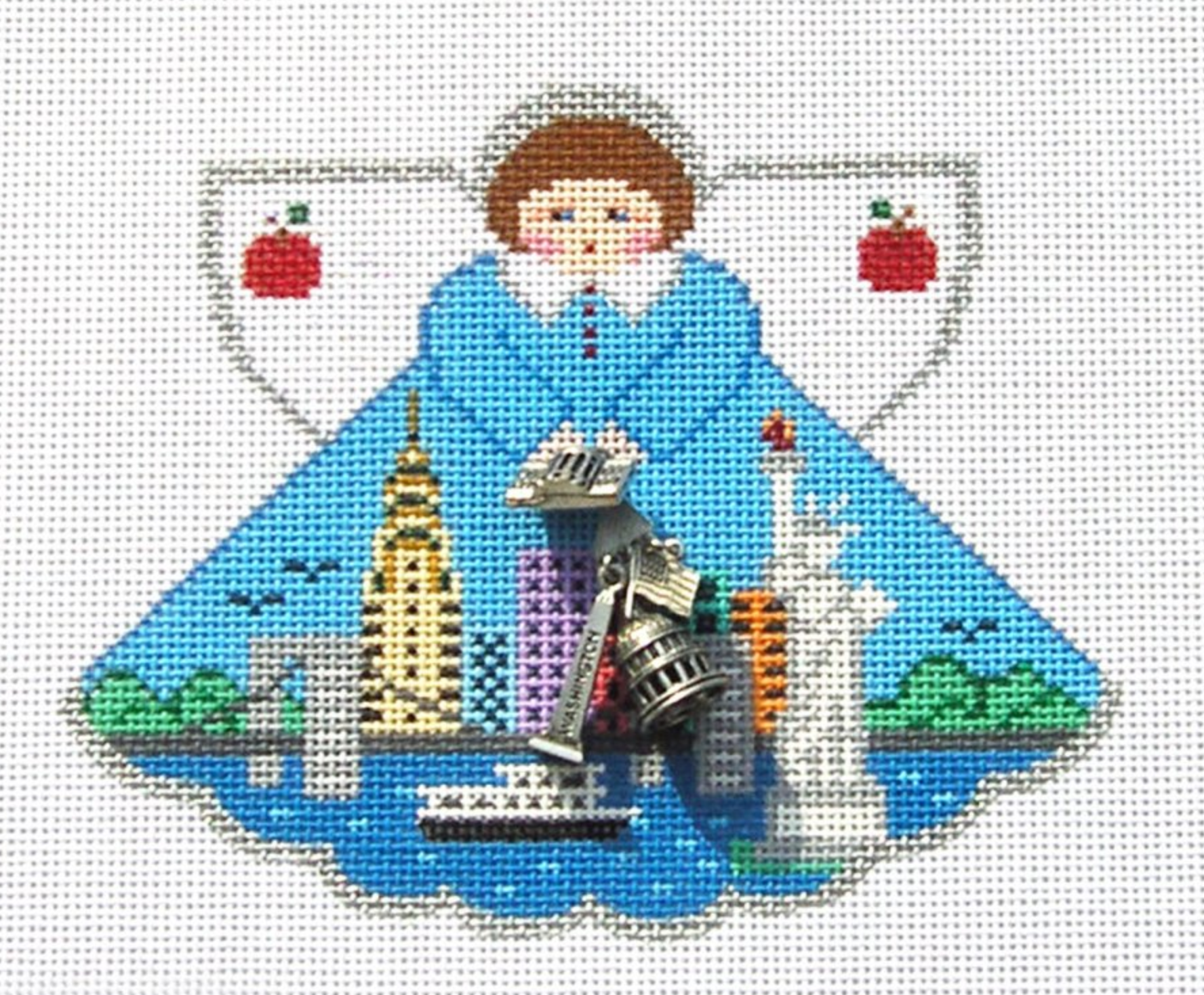 painted pony new york angel needlepoint canvas