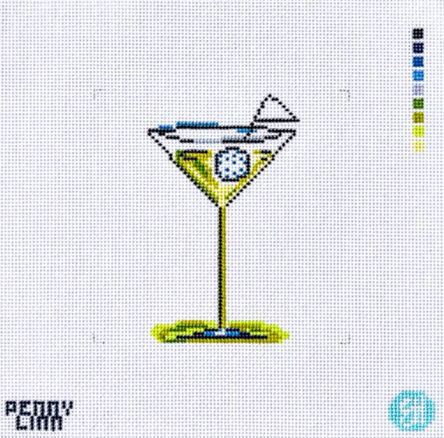penny linn Golf Cocktail needlepoint canvas