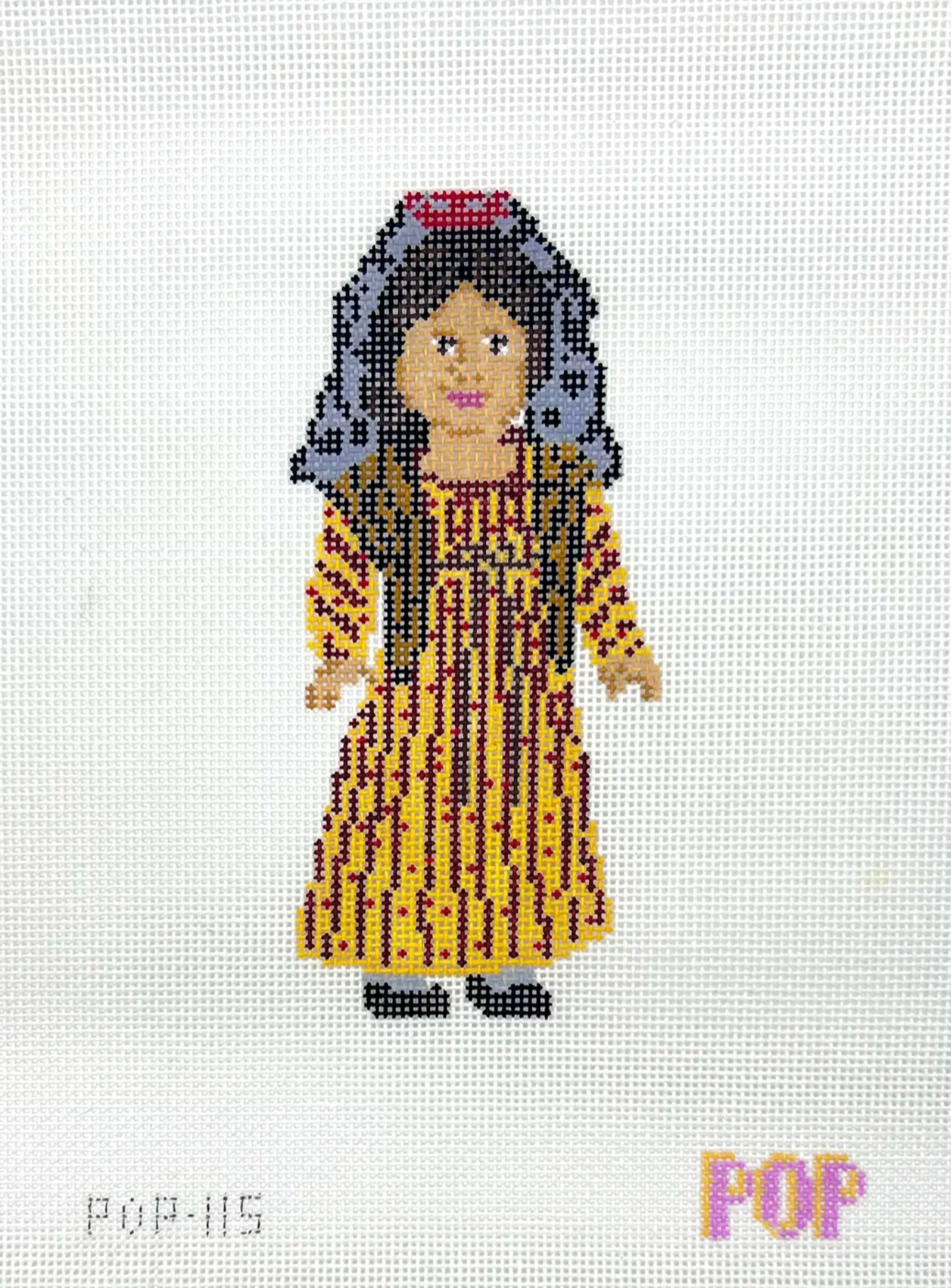 pop needlearts Josefina Holiday american girls Doll needlepoint canvas