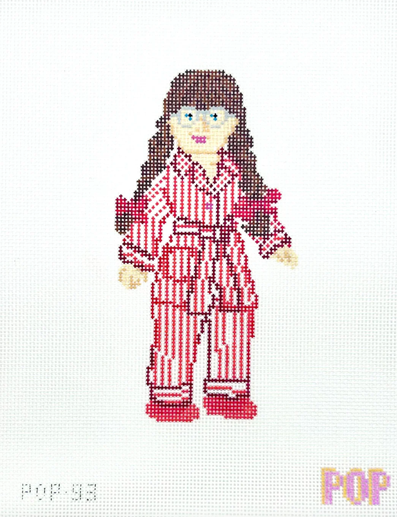 pop needlearts Molly Pajamas needlepoint canvas