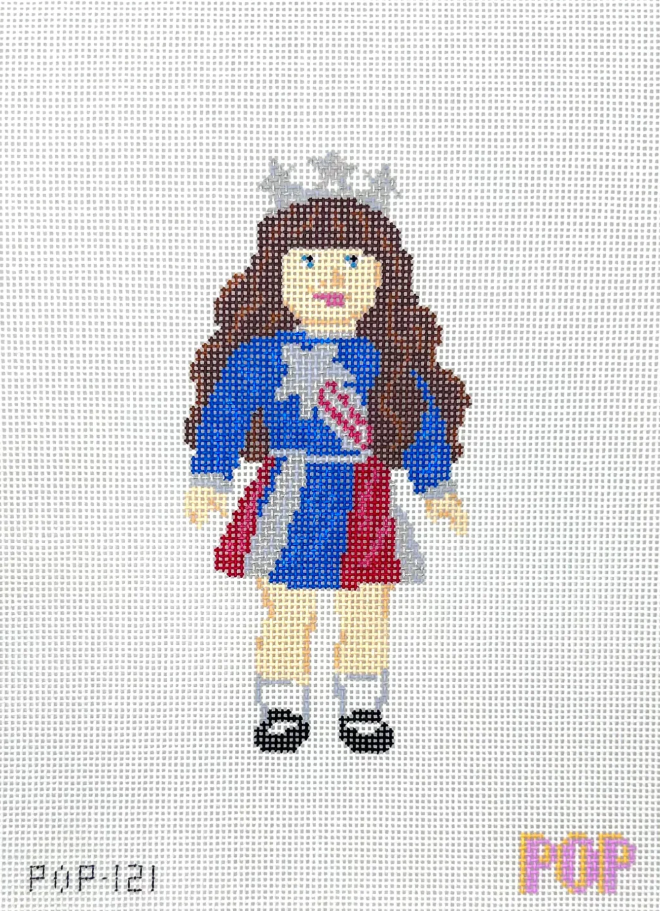pop needlearts molly victory american girl doll needlepoint canvas