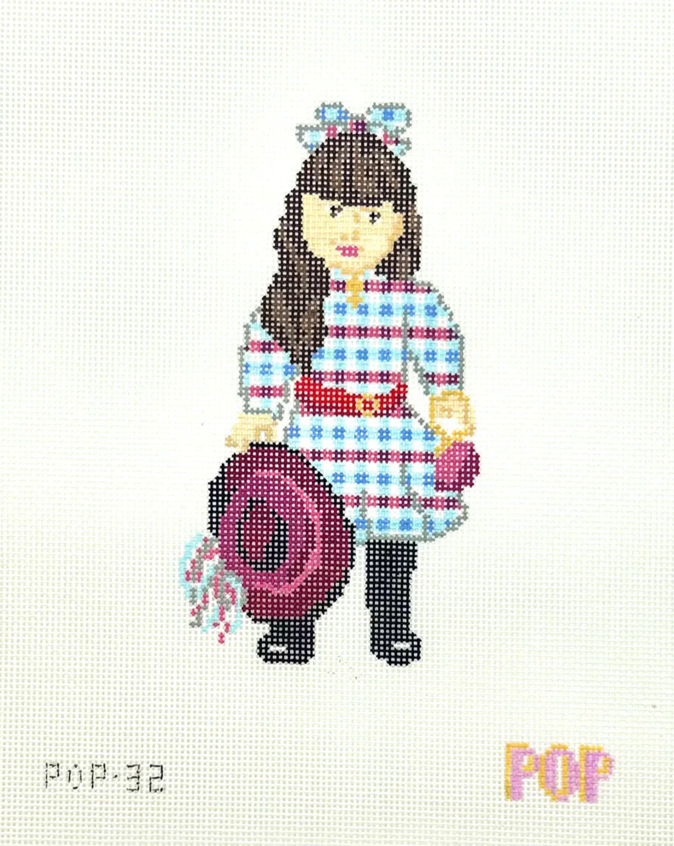 pop needlearts samantha american girl doll needlepoint canvas