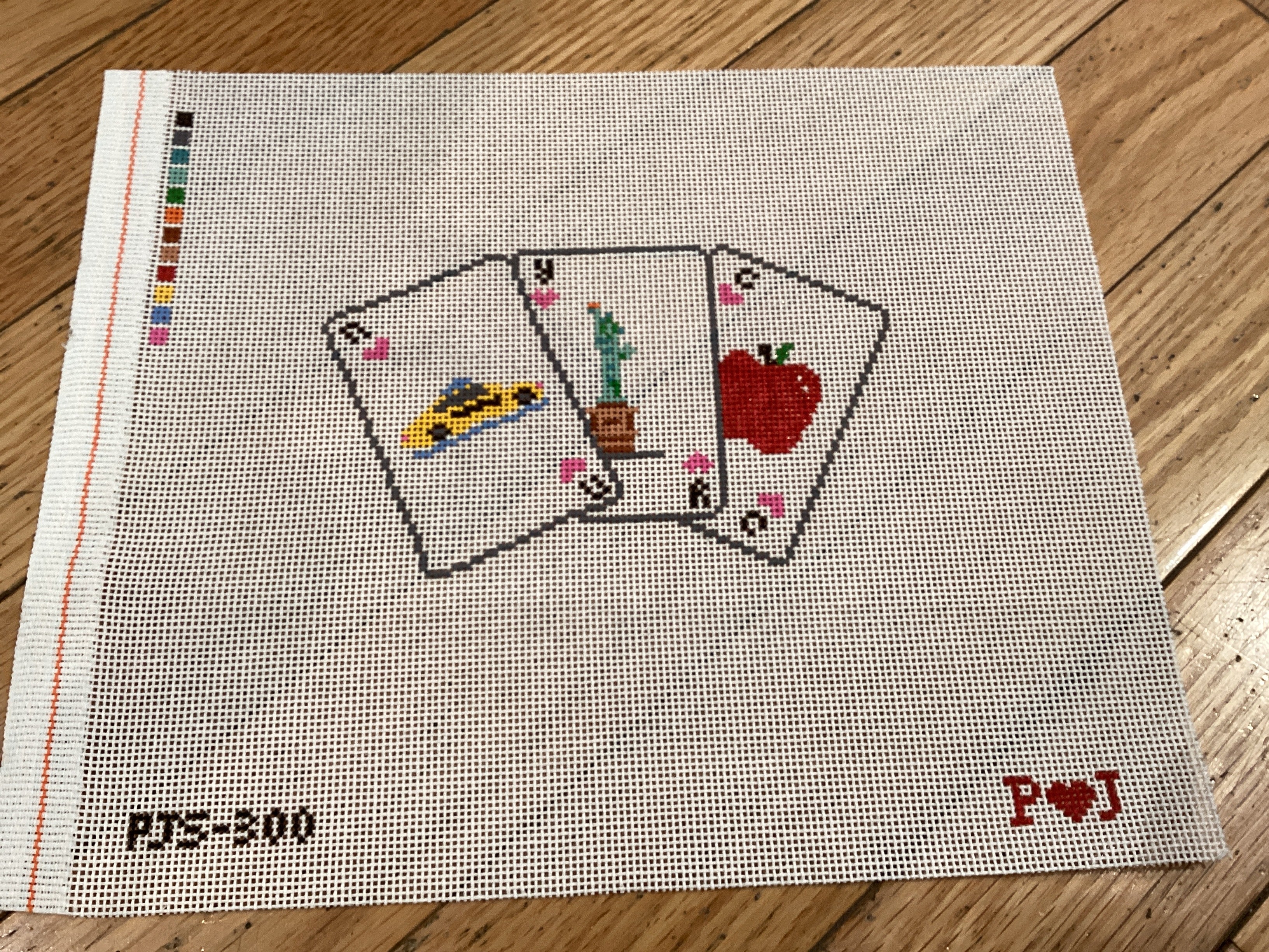 poppy j stitches destination playing cards nyc needlepoint canvas