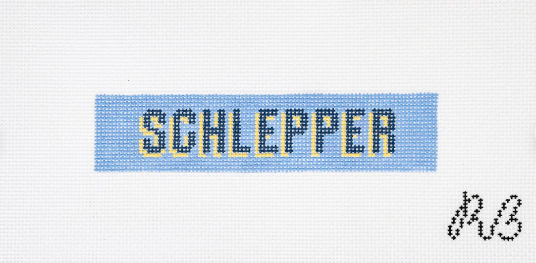 rachel barri Schlepper Key Fob needlepoint canvas