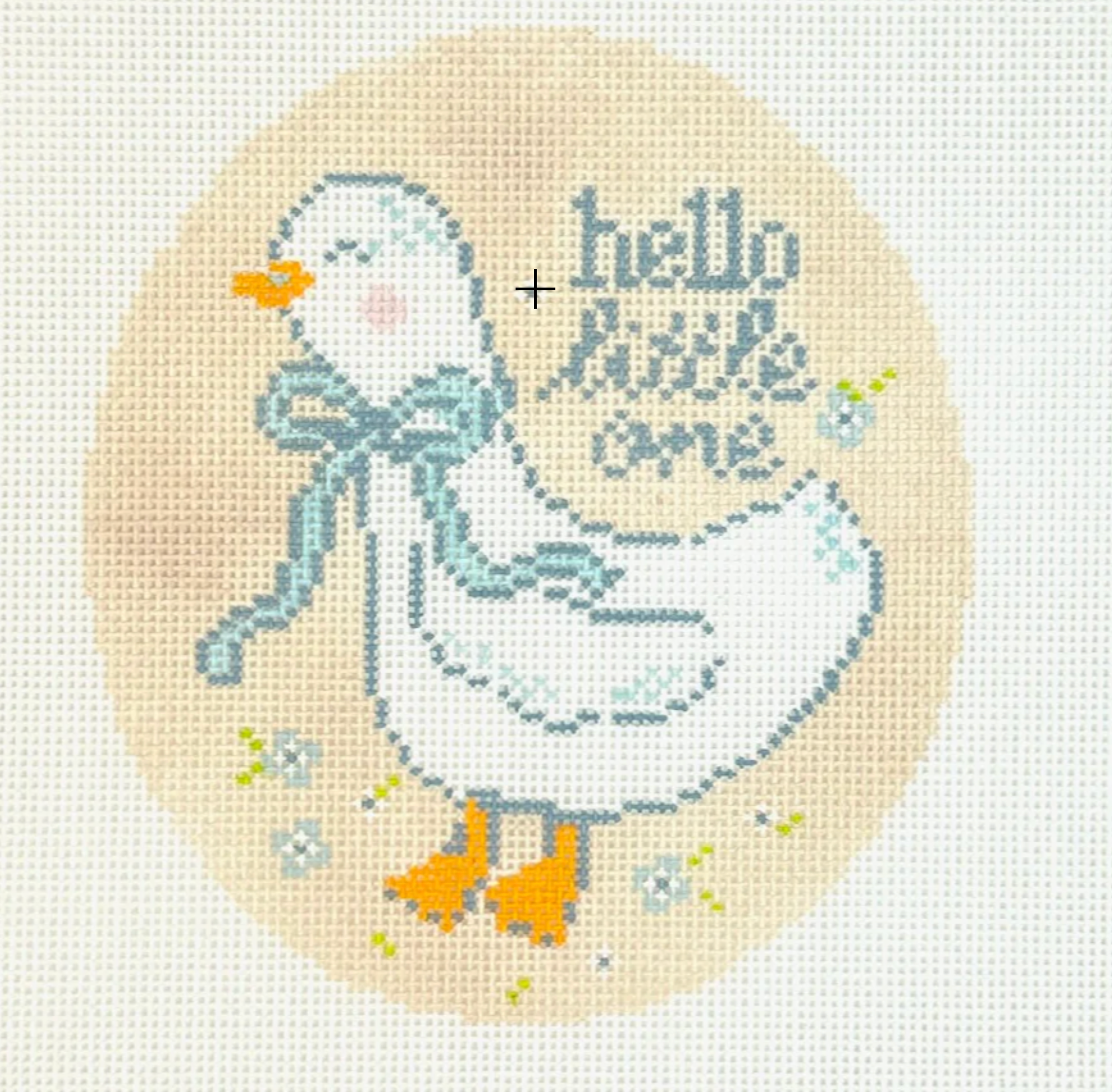 rachel barri hello little one needlepoint canvas