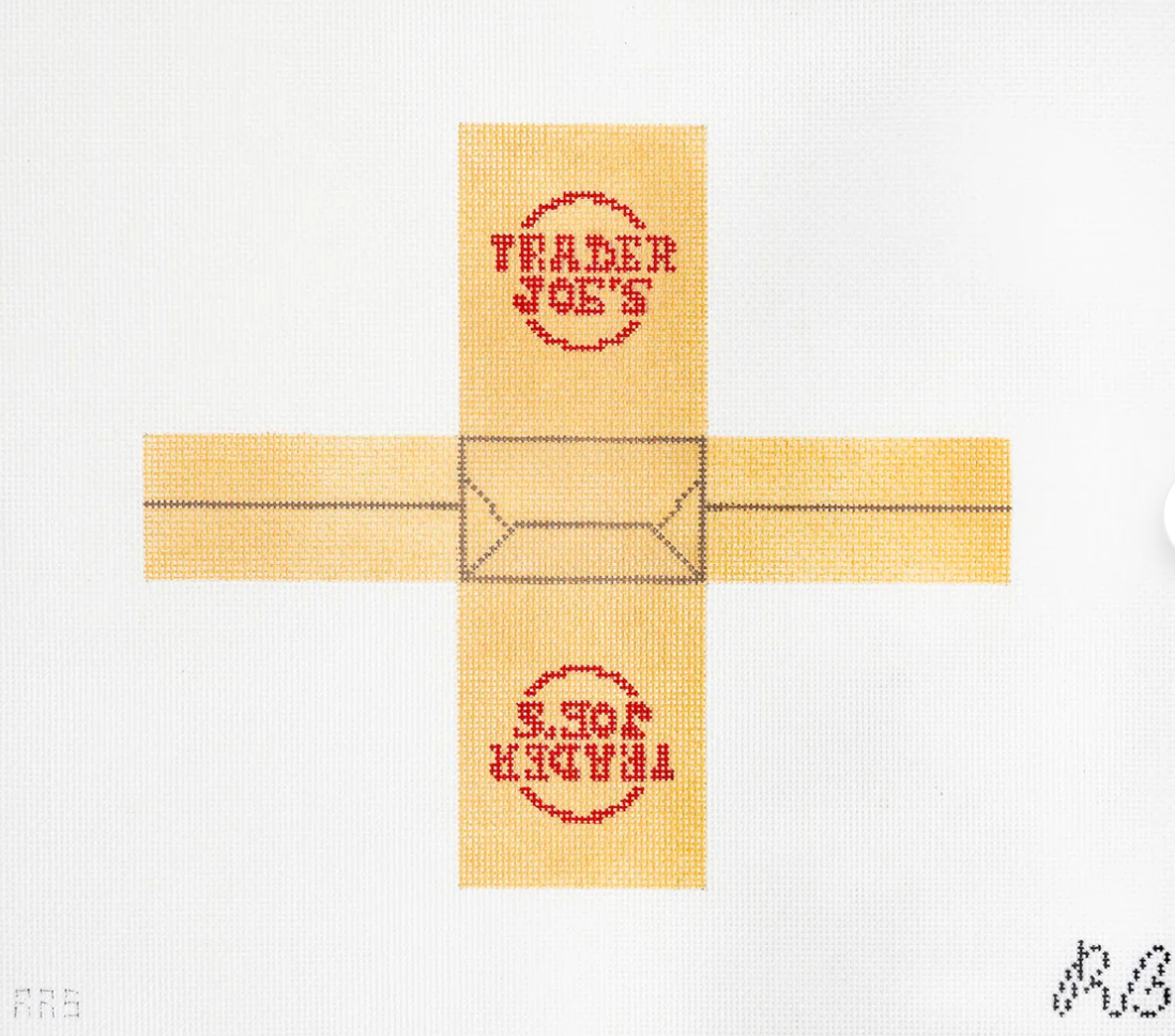 rachel barri trader joes 3D Bag needlepoint canvas