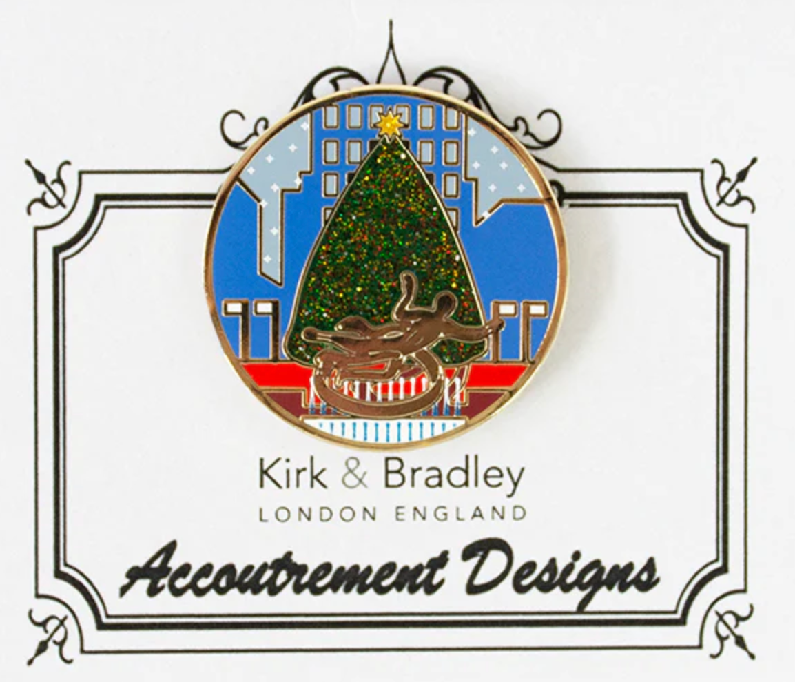 rockefeller chrisrmas tree enamel magnet needleminder