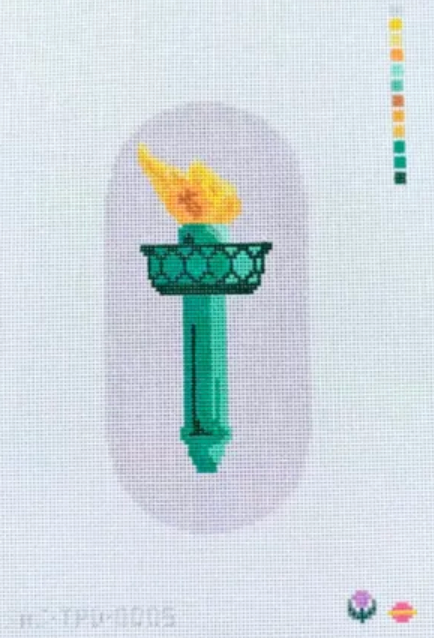 saturnalia Liberty Torch needlepoint canvas
