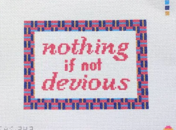 saturnalia Nothing If Not Devious needlepoint canvas