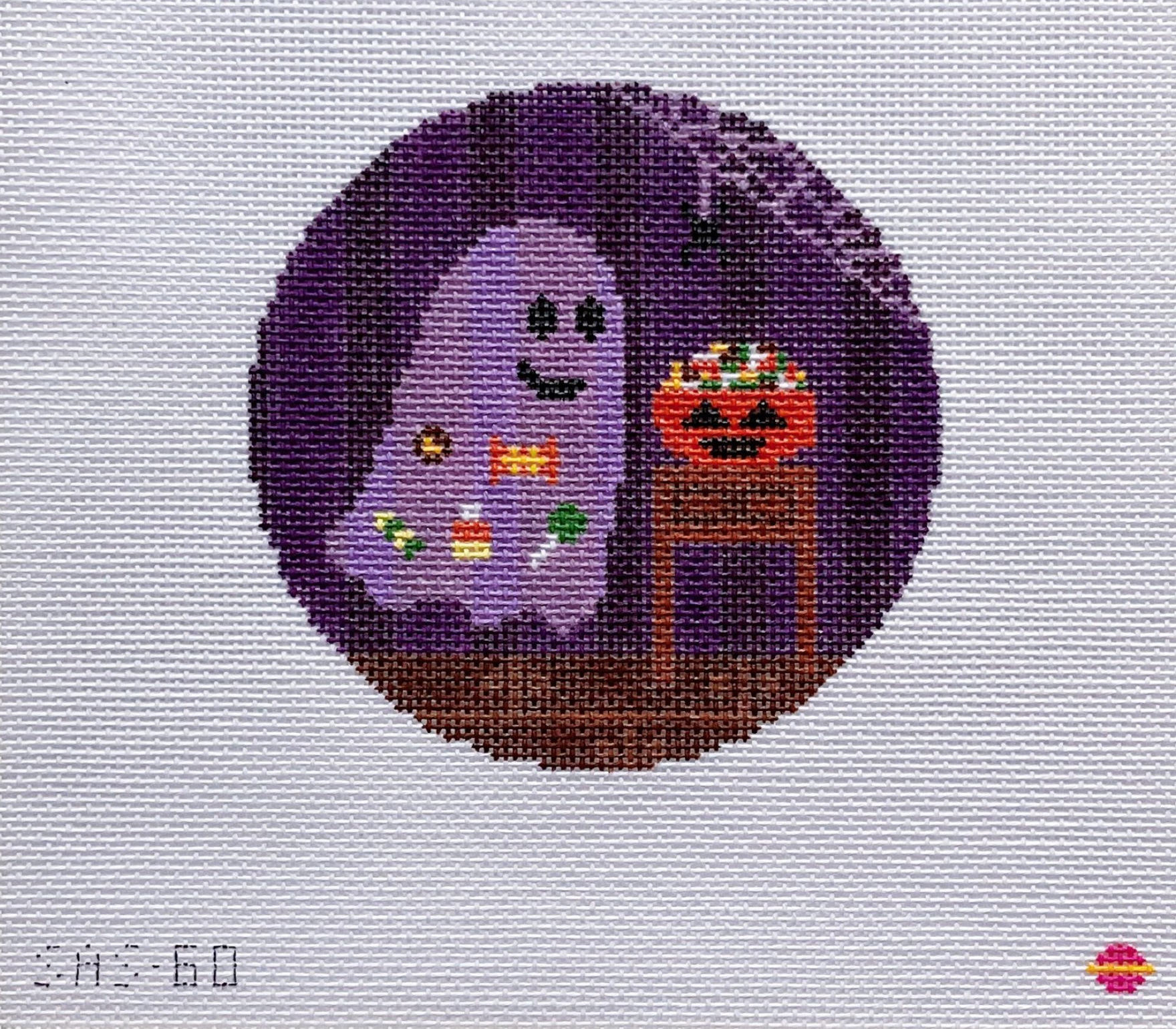 saturnalia hungry ghostie needlepoint canvas