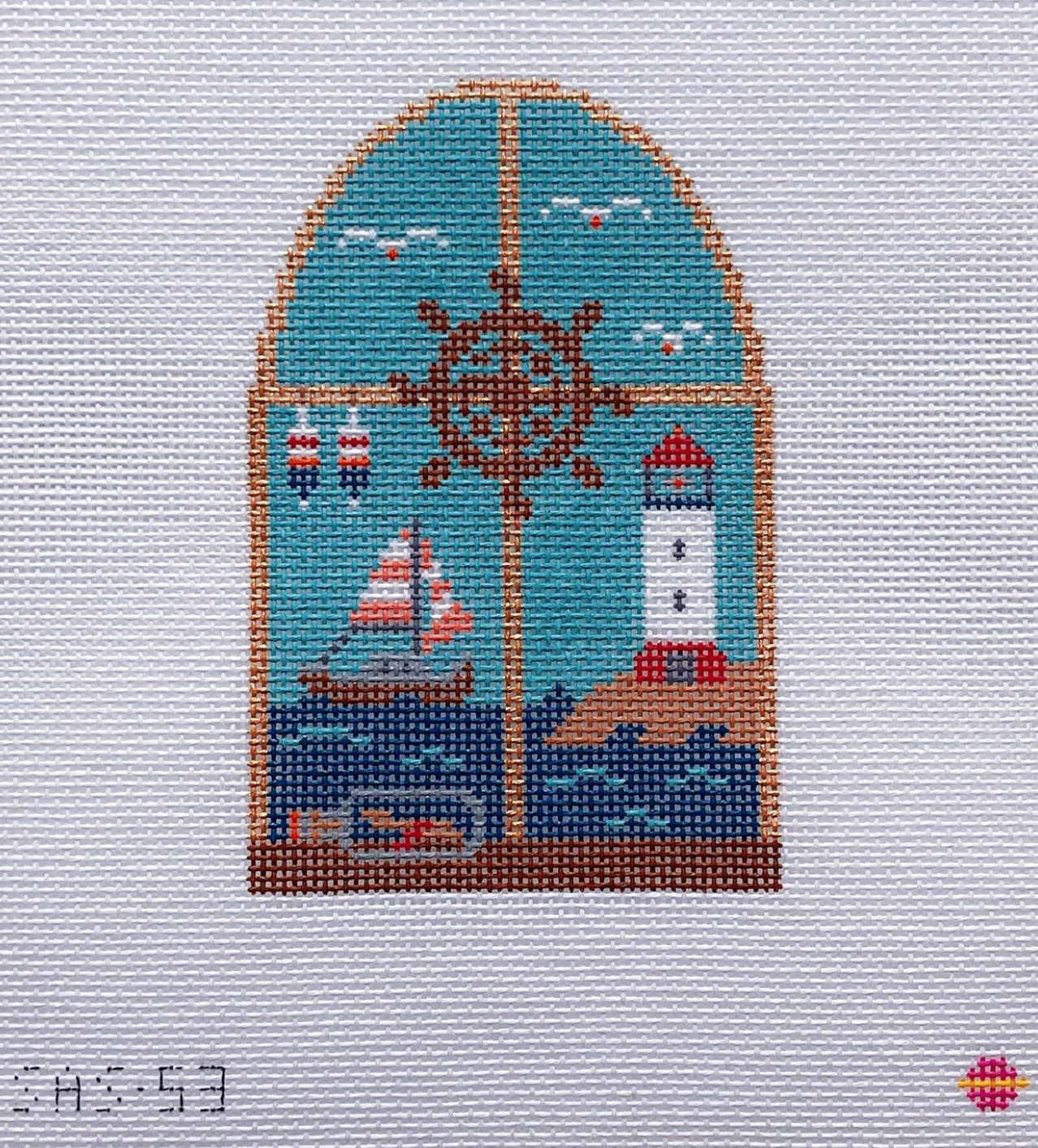 saturnalia seaside skies needlepoint canvas 13 mesh