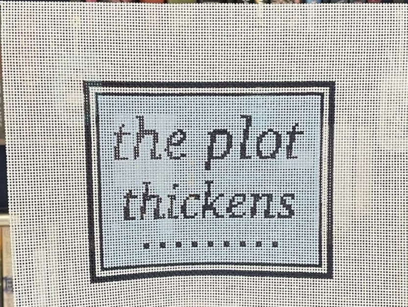 saturnalia the plot thickens needlepoint canvas