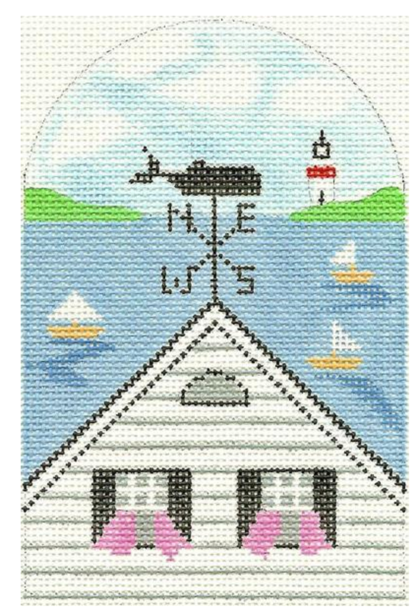 silver needle Weathervane Ornament needlepoint canvas
