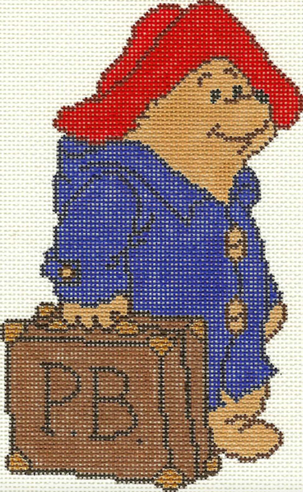silver needle paddington ornament needlepoint canvas
