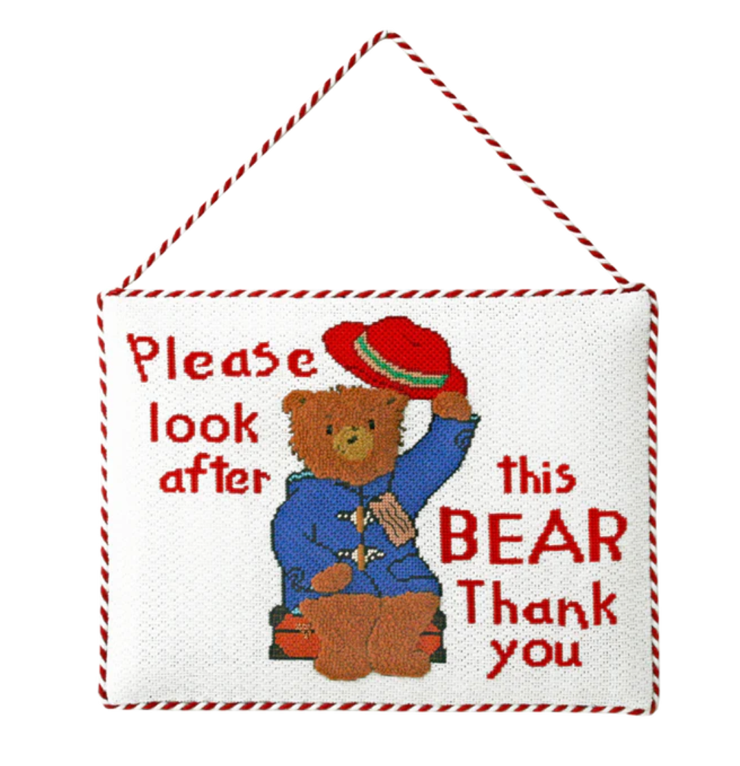 silver needle paddington sign  needlepoint canvas