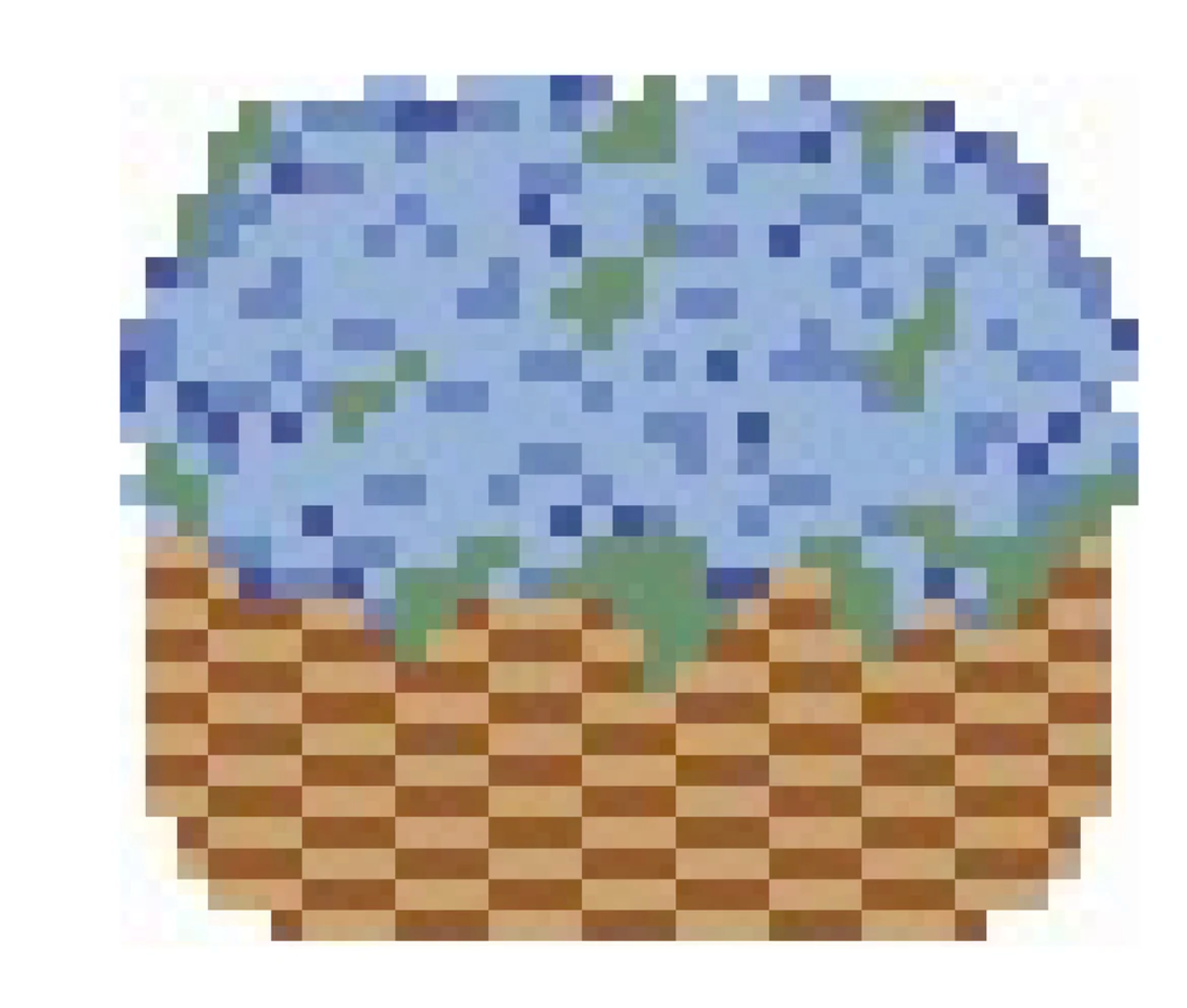 sls Petite Hydrangea Basket bag charm needlepoint canvas