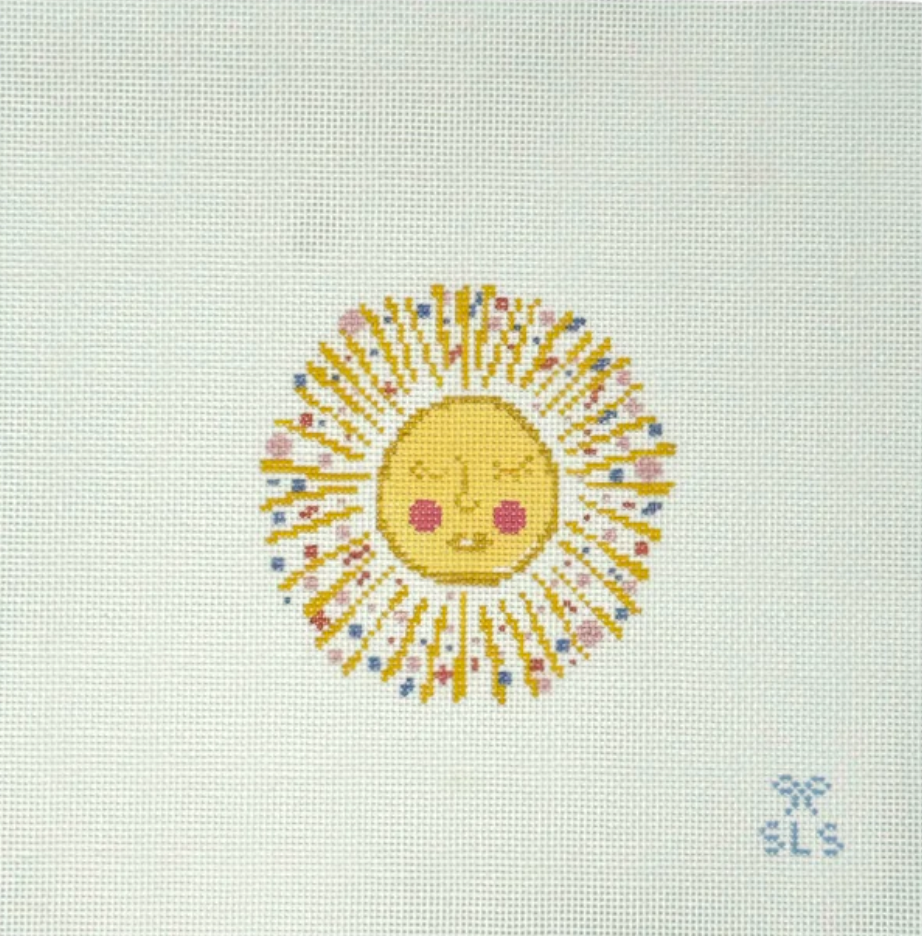 sls needlepoint Madame Soleil sunshine ornament canvas