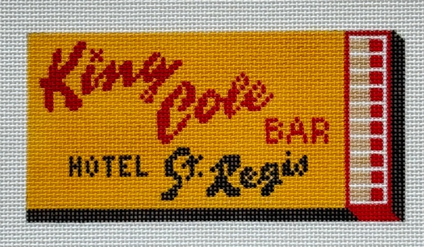 spruce st king cole bar st regis hotel matchbook needlepoint canvas