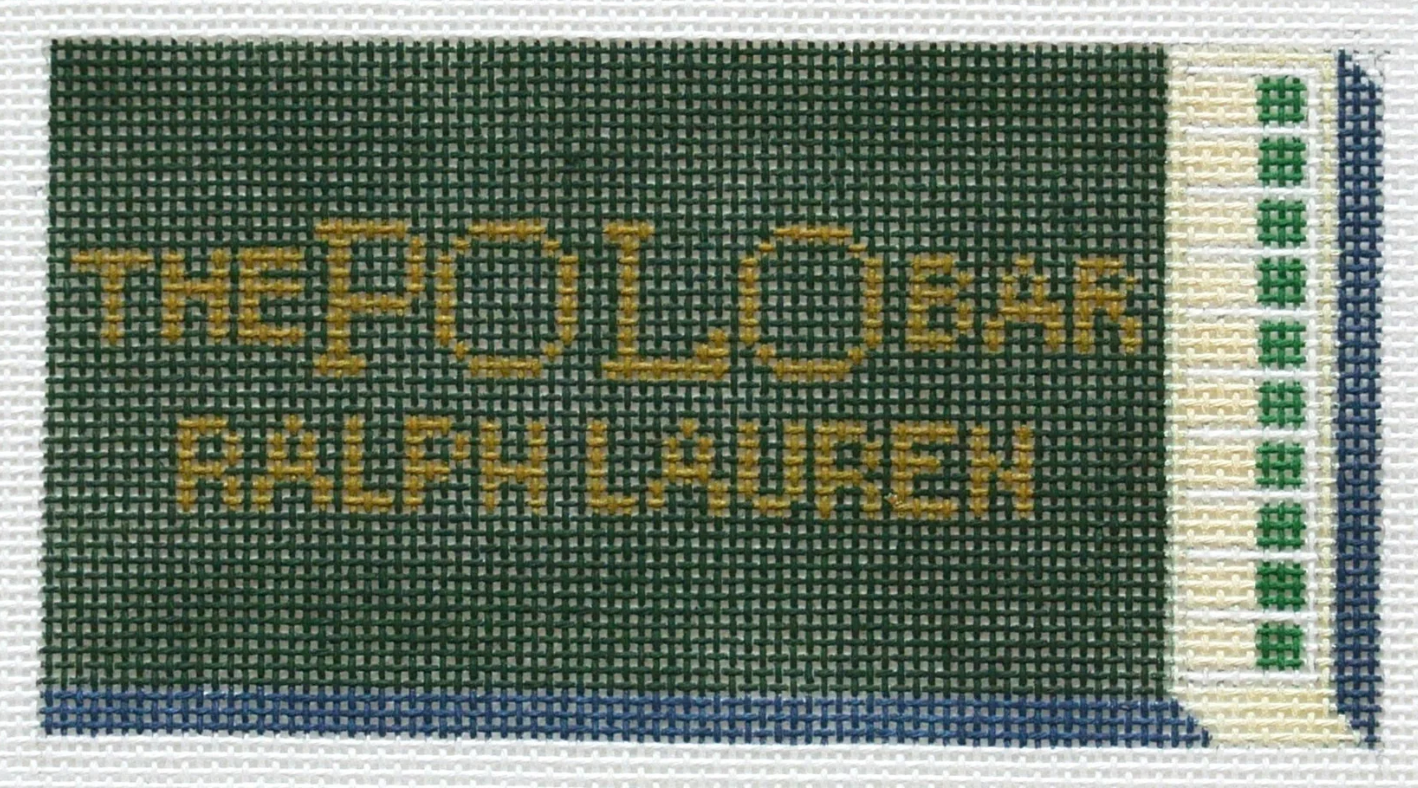 spruce st polo bar ralph lauren matchbook needlepoint canvas