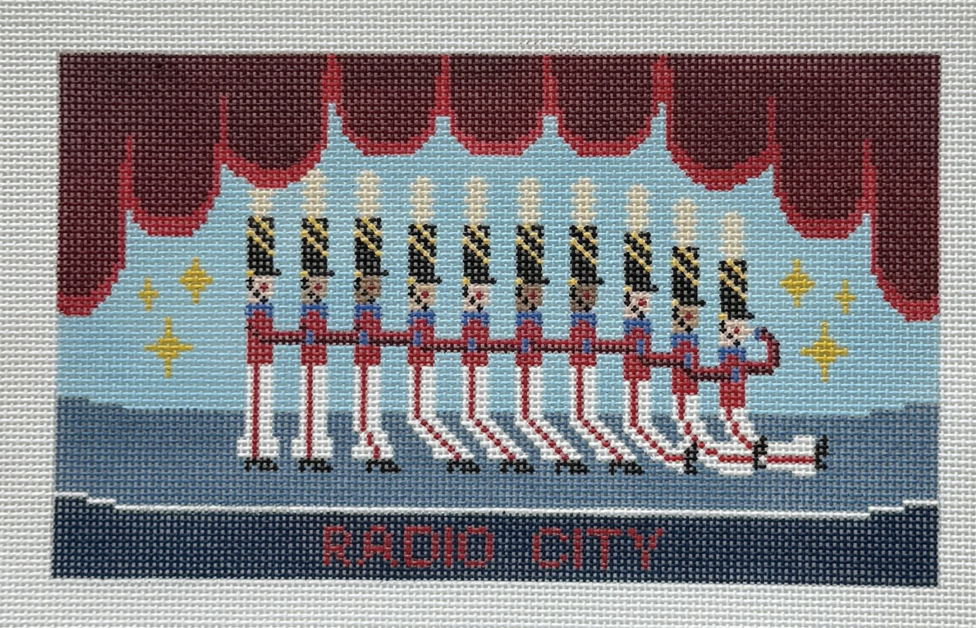 spruce st radio city christmas show needlepoint canvas