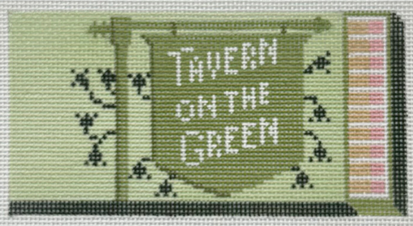 spruce st tavern on the green matchbook needlepoint canvas