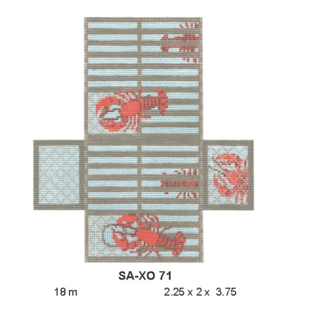 starke art 3D Rectangular Lobster Trap needlepoint canvas