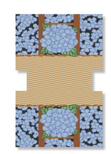 starke art Hydrangeas and basket Tote Bag needlepoint canvas