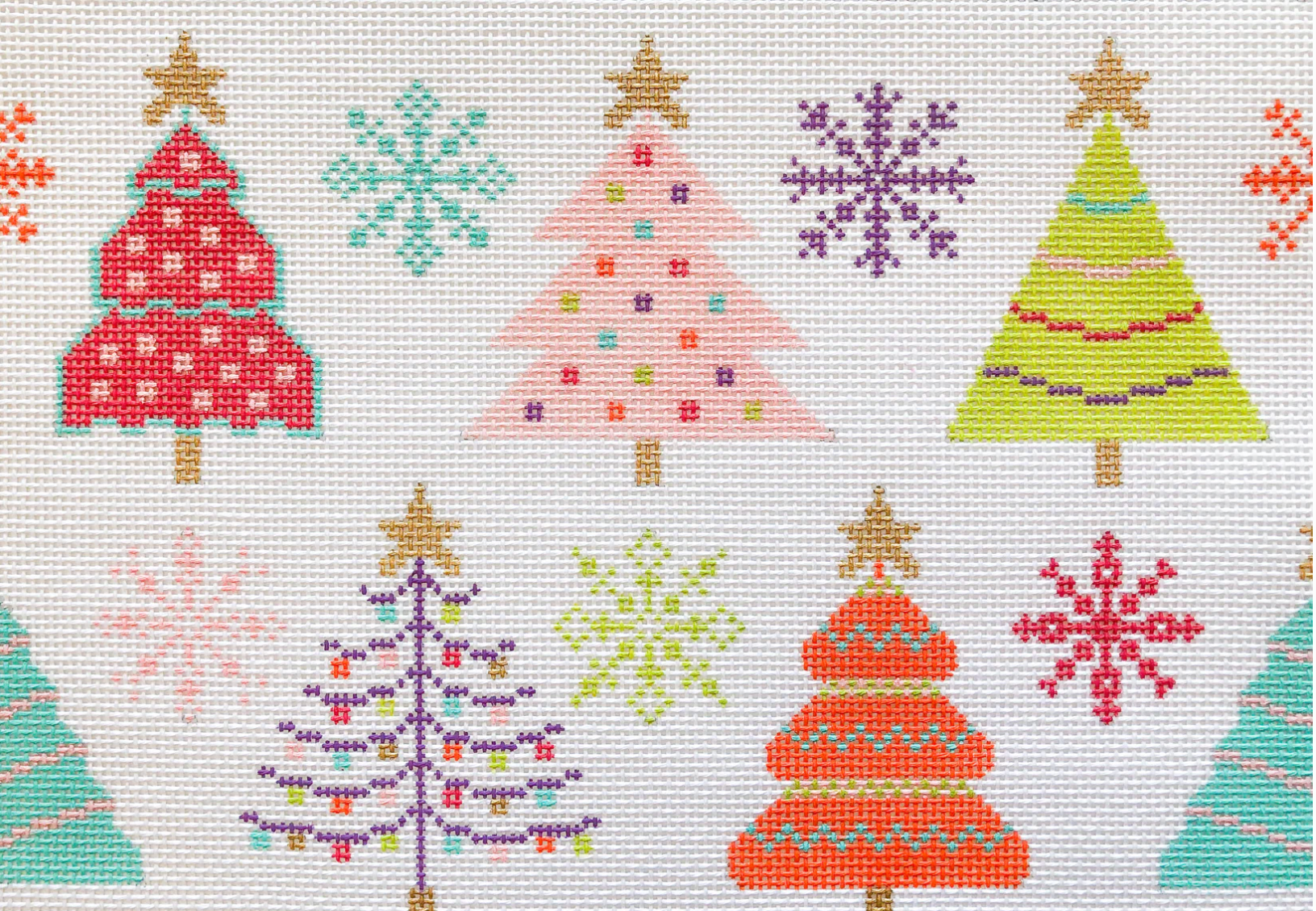 stitch rock Whimsical Trees needlepoint canvas