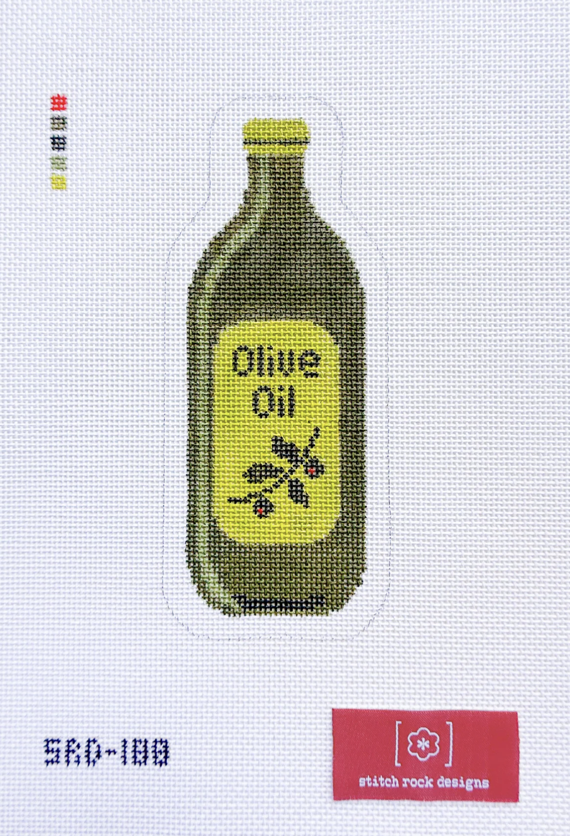 stitch rock olive oil needlepoint canvas