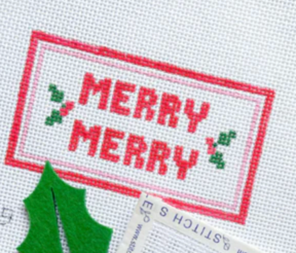 stitch style Merry Merry Needlepoint Canvas