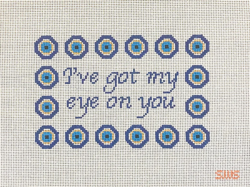 stitching with stacey Ive got My eye On You needlepoint canvas