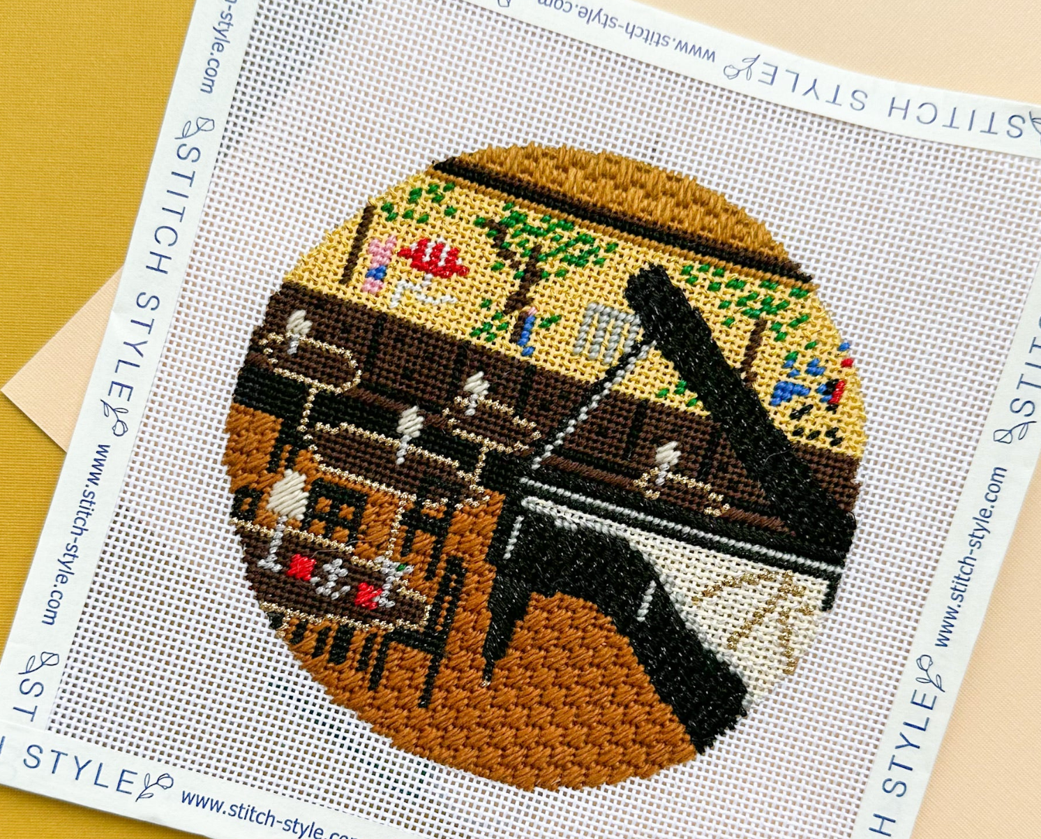 stitchstyle Bemelmans Bar at the Carlyle Hotel needlepoint canvas