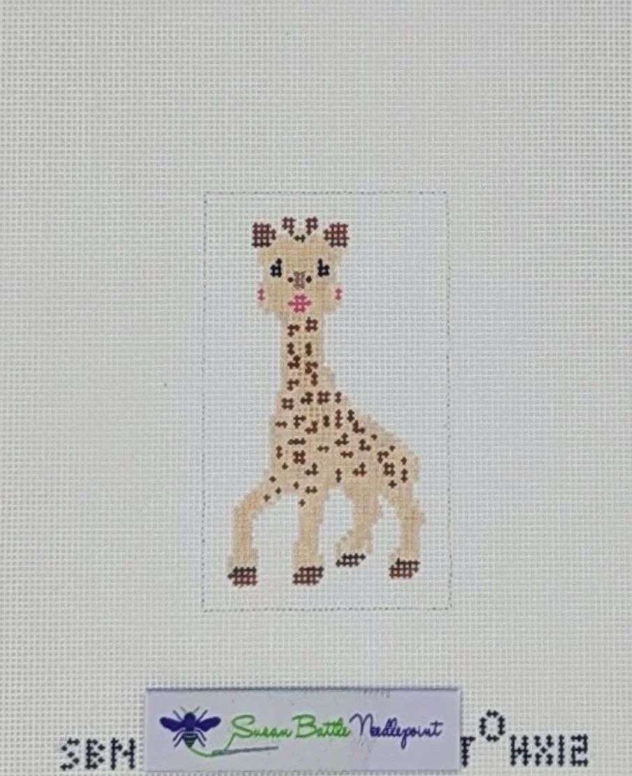 susan battle Sophie the Giraffe needlepoint canvas