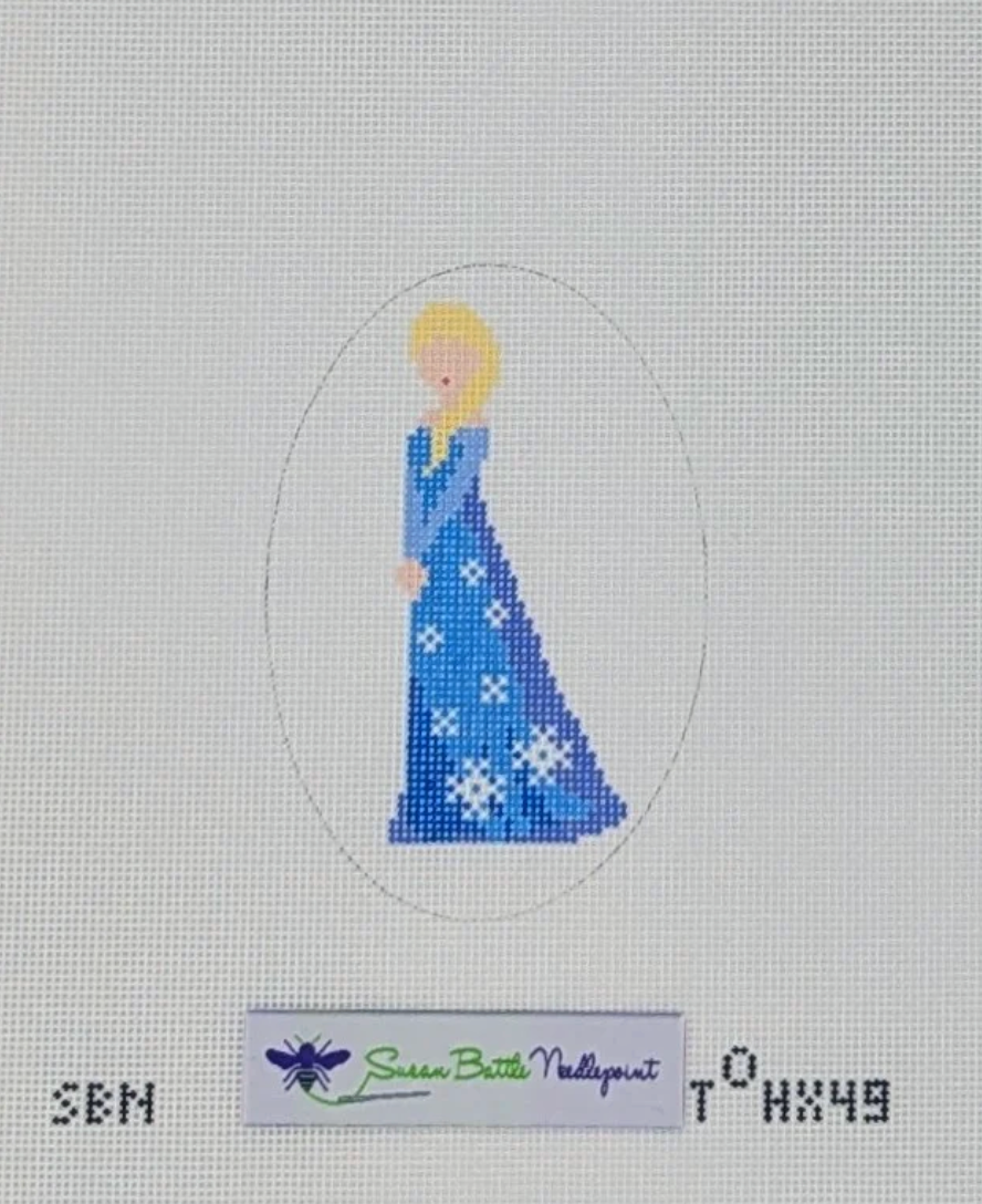 susan battle elsa Princess Series needlepoint canvas