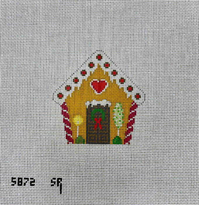 susan roberts Gingerbread House needlepoint canvas