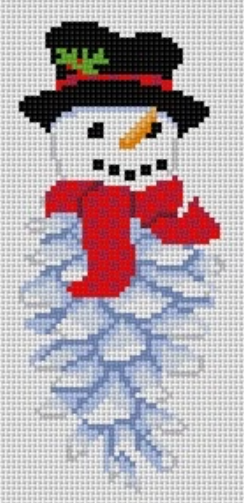 susan roberts pinecone snowman needlepoint canvas