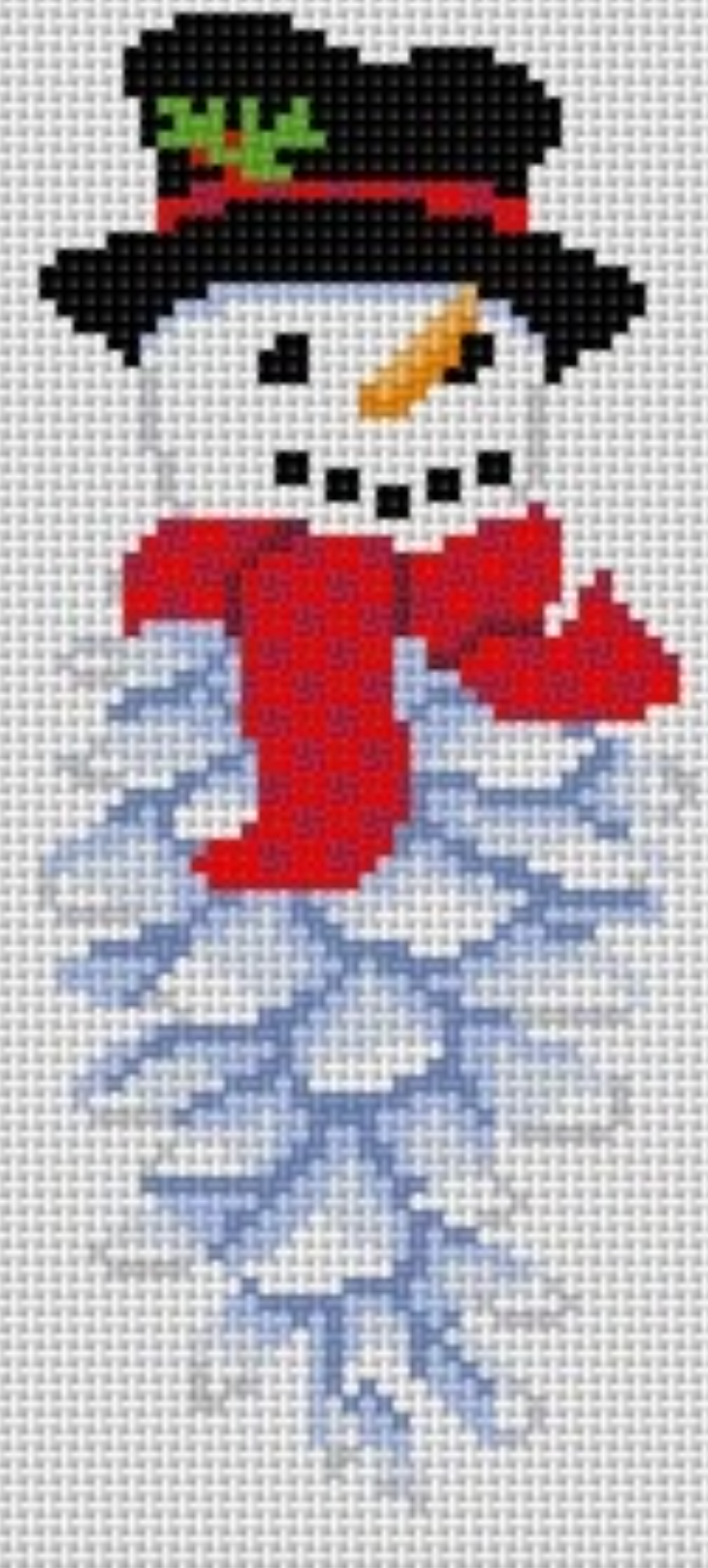 susan roberts pinecone snowman needlepoint canvas