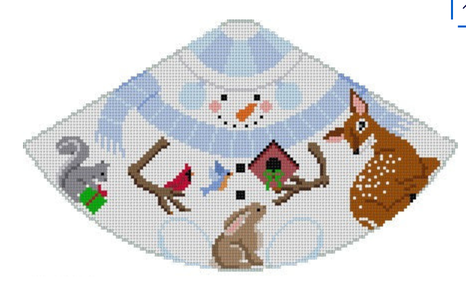 susan roberts 3D snowman cone needlepoint canvas