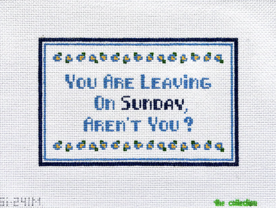 the collection Leaving On Sunday needlepoint canvas