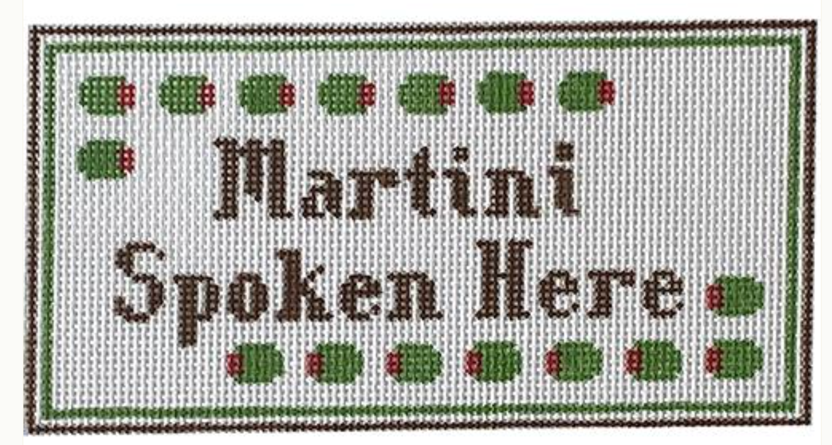 the collection Martini Spoken Here needlepoint canvas