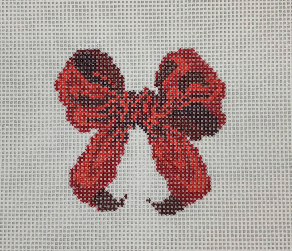 the collection red bow two inches needlepoint canvas