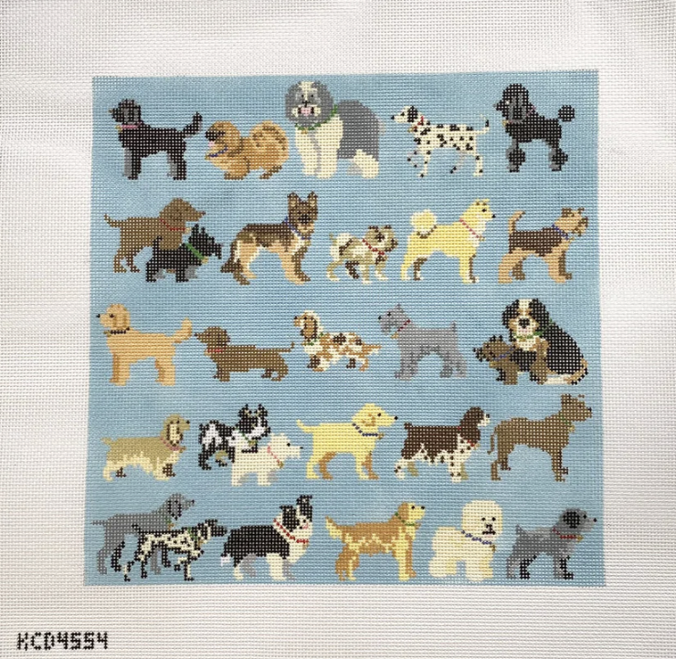 thorn alexander Dog Days are Here Again needlepoint canvas