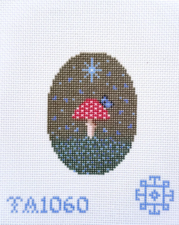 thorn alexander Fly Agaric Mushroom and star Printed needlepoint Canvas
