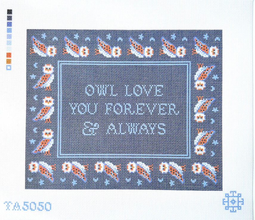 thorn alexander owl love you forever needlepoint canvas