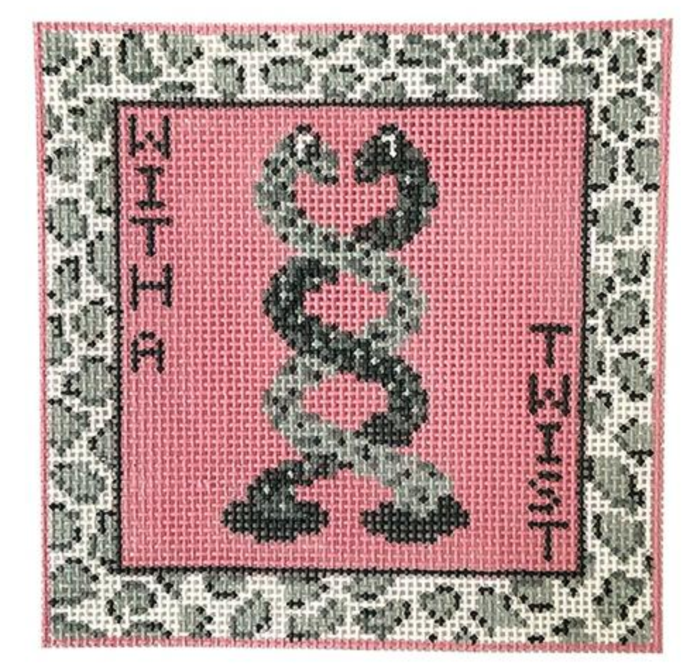 tina griffin designs With a Twist Coaster needlepoint canvas