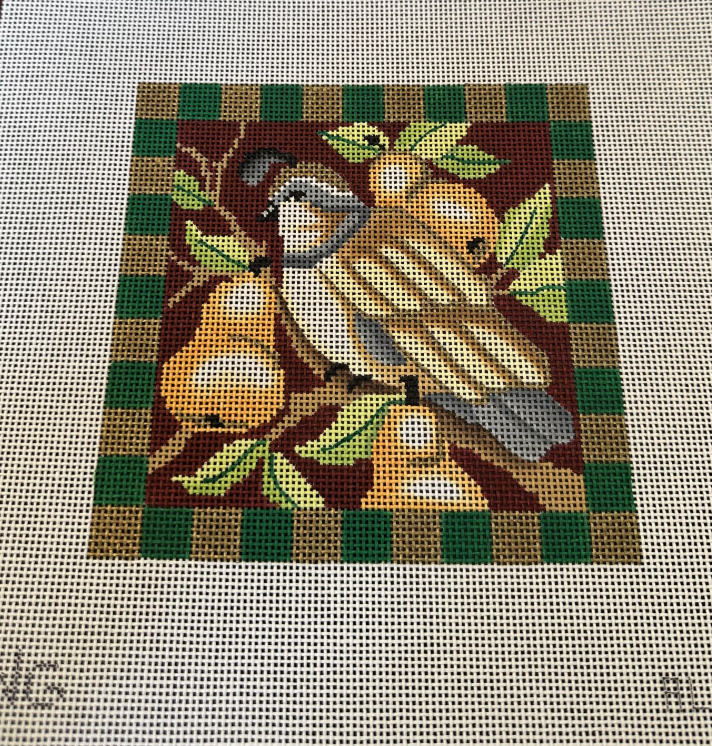 valerie needlepoint gallery Partridge and Pear needlepoint canvas