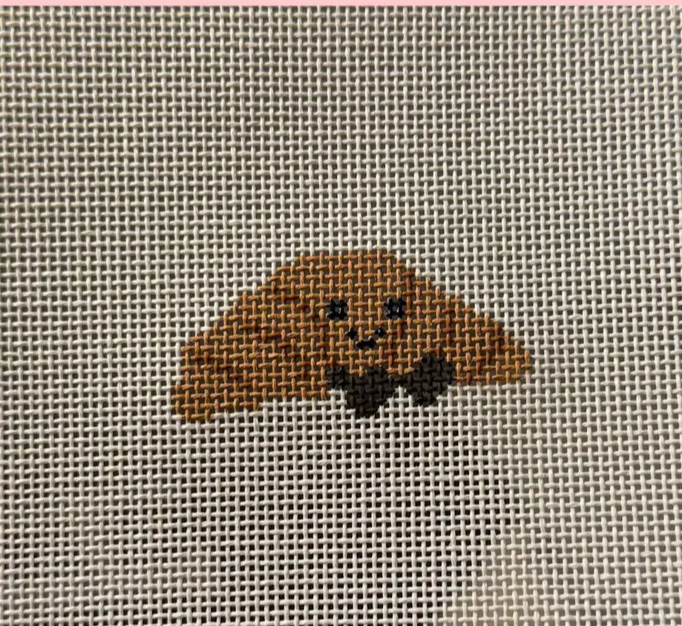 whats the stitch Mini Croissant needlepoint canvas
