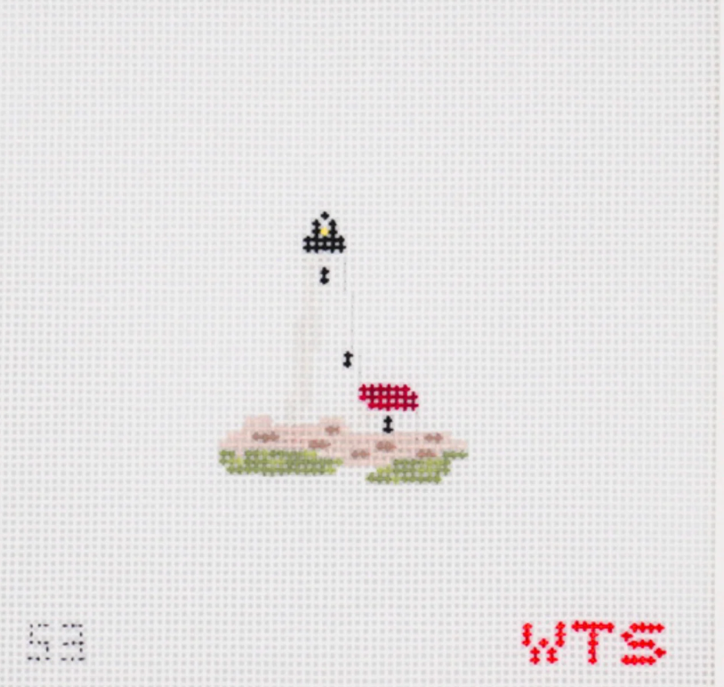 whats the stitch Mini Great Point Light House needlepoint canvas
